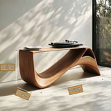 Aerowyn Handcrafted Solid Wood Record Player Stand