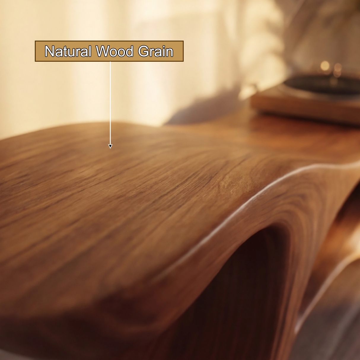 Aerwyn Handcrafted Solid Wood Record Player Stand