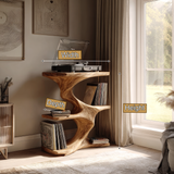 Aethergrove Handcrafted Solid Wood Record Player Stand SPA326441