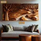 Aethergrove Sculpted Solid Wood Wall Art
