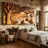 Aethergrove Sculpted Solid Wood Wall Art