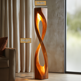 Aetheris Sculpted Infinity Integrated LED Wood Floor Lamp SPA256431 - Timberustic Floor Lamp