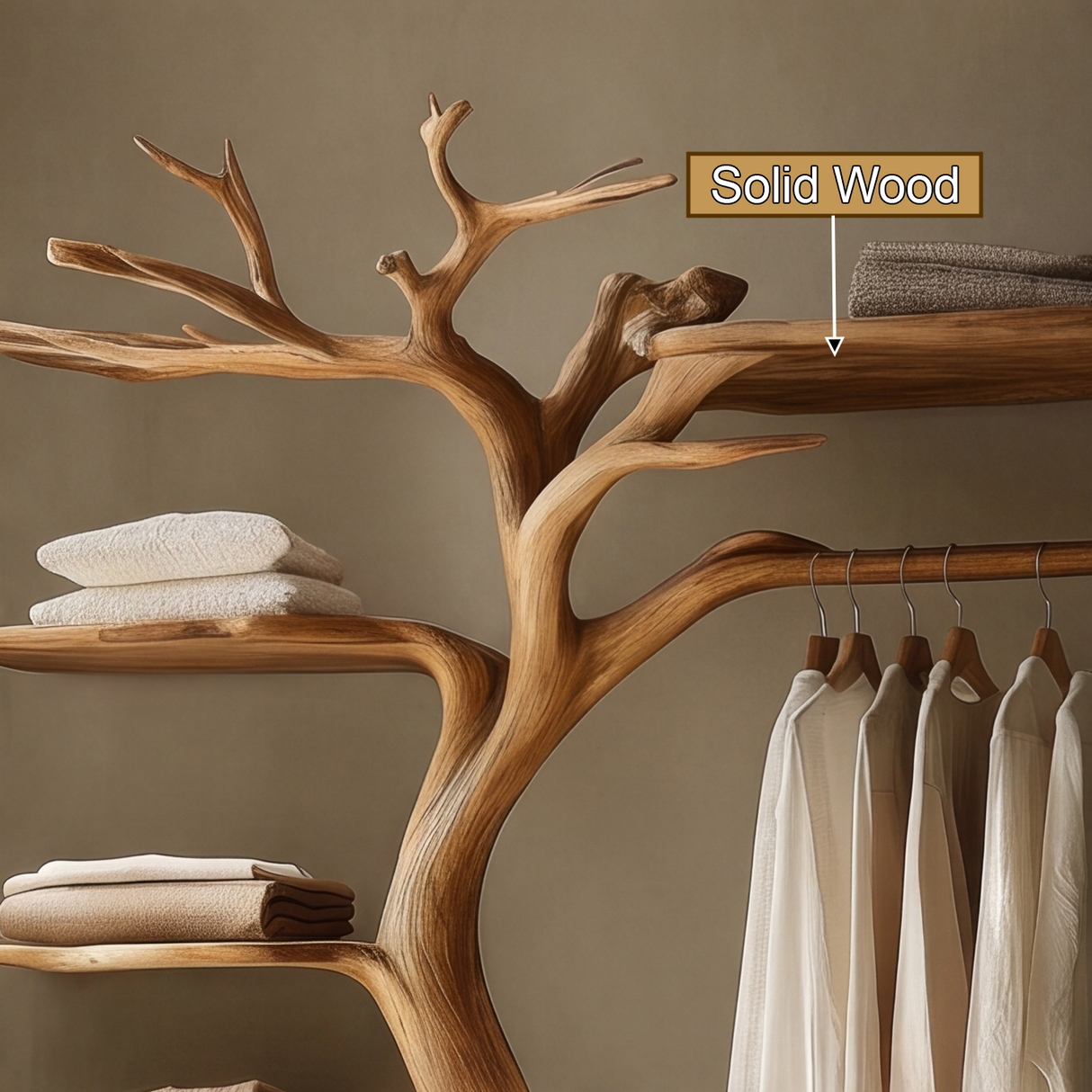 Aethervale Handcrafted Solid Wood Entryway Organizer - Timberustic Entryway Organizer