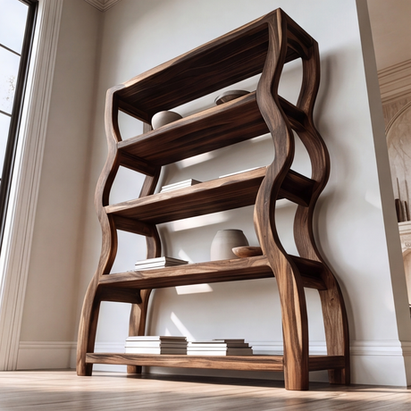 Aethros Handcrafted Solid Wood Bookshelf - Timberustic Bookshelf