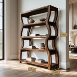 Aethros Handcrafted Solid Wood Bookshelf