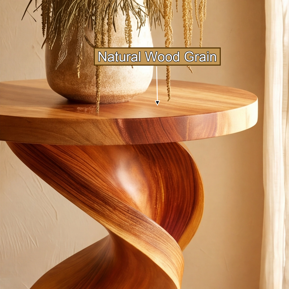 Aevor Sculpted Solid Wood Pedestal Stand - Timberustic Pedestal Stand