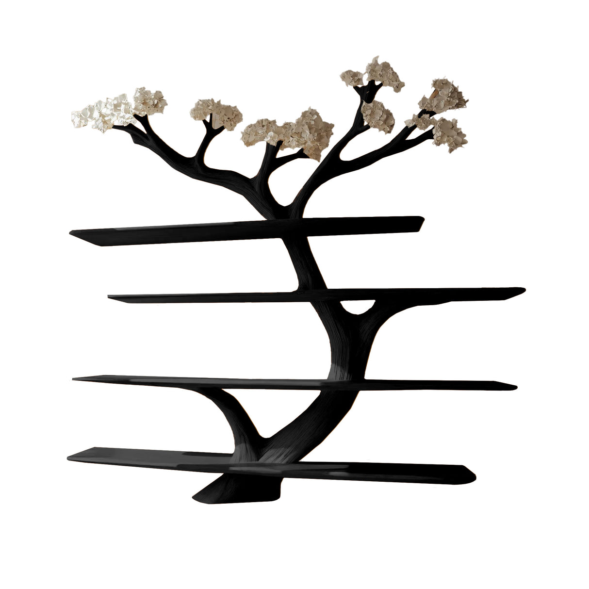 Alboris Bloom Handcrafted Live Edge Tree Bookshelf