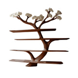 Alboris Bloom Handcrafted Live Edge Tree Bookshelf