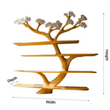 Alboris Bloom Handcrafted Live Edge Tree Bookshelf