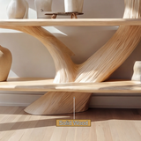 Alboris Bloom Handcrafted Live Edge Tree Bookshelf - Timberustic Tree Bookshelf