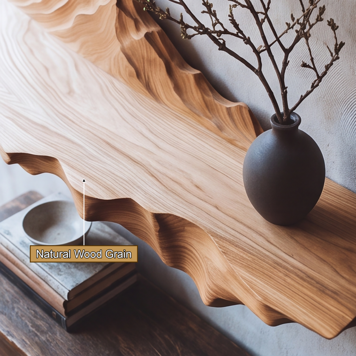 Aldric Handcrafted Mountain Floating Shelf - Timberustic Floating Shelf