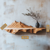 Aldric Handcrafted Mountain Floating Shelf - Timberustic Floating Shelf