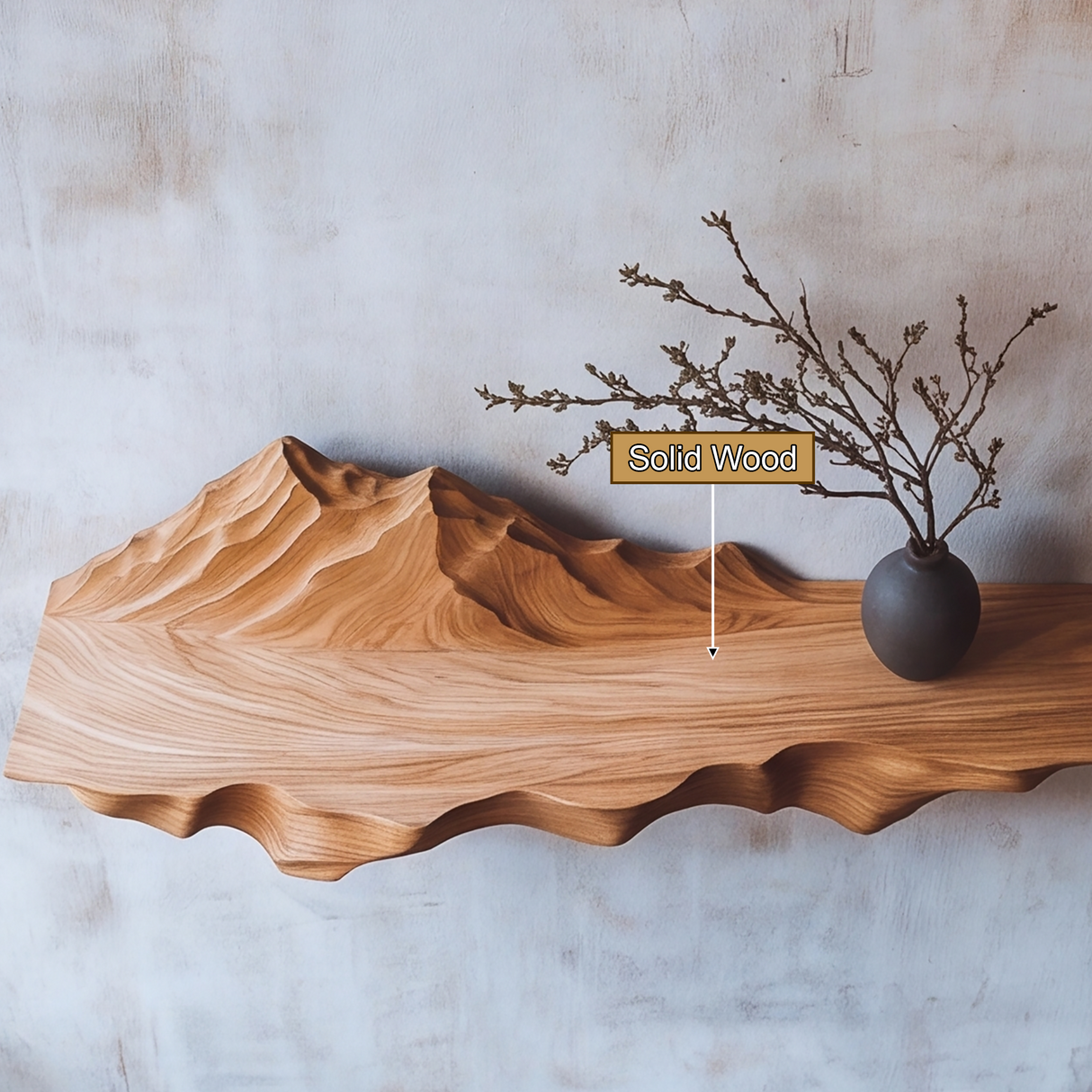 Aldric Handcrafted Mountain Floating Shelf - Timberustic Floating Shelf