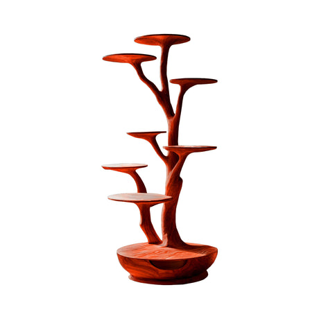 Altura Sculpted Solid Wood Tree-Inspired Cat Tree Shelf Mahogany - Timberustic Tree-Inspired Cat Tree Shelf