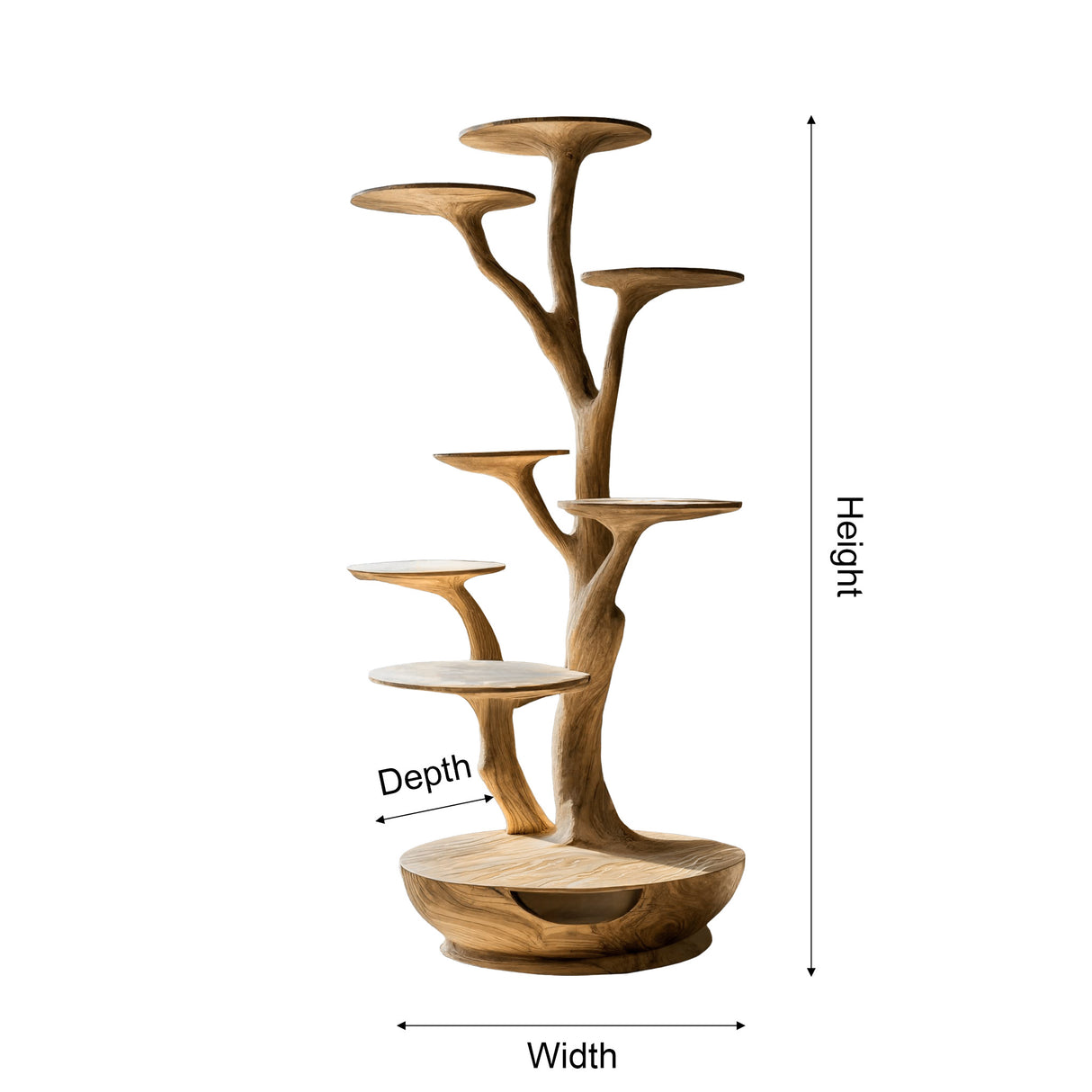 Altura Sculpted Solid Wood Tree-Inspired Cat Tree Shelf - Timberustic Tree-Inspired Cat Tree Shelf