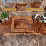 Alvera Live Edge Solid Wood Floating Bathroom Vanity SPA365894 - Timberustic Floating Bathroom Vanity