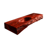 Alverin Live Edge Solid Wood Floating Bathroom Vanity with Integrated Sink Mahogany - Timberustic Floating Bathroom Vanity with Integrated Sink