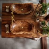 Alverra Live Edge Solid Wood Floating Bathroom Vanity SPA301509 - Timberustic Floating Bathroom Vanity