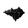 Alverra Sculpted Solid Wood Mountain Floating Shelf Black - Timberustic Floating Shelf