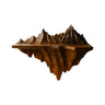 Alverra Sculpted Solid Wood Mountain Floating Shelf Brown - Timberustic Floating Shelf