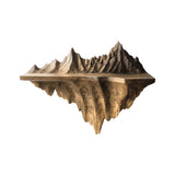 Alverra Sculpted Solid Wood Mountain Floating Shelf Natural Oak - Timberustic Floating Shelf