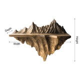 Alverra Sculpted Solid Wood Mountain Floating Shelf - Timberustic Floating Shelf