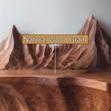Alverra Sculpted Solid Wood Mountain Floating Shelf - Timberustic Floating Shelf