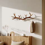Antura Rustic Antler-Inspired Solid Wood Hook Rack