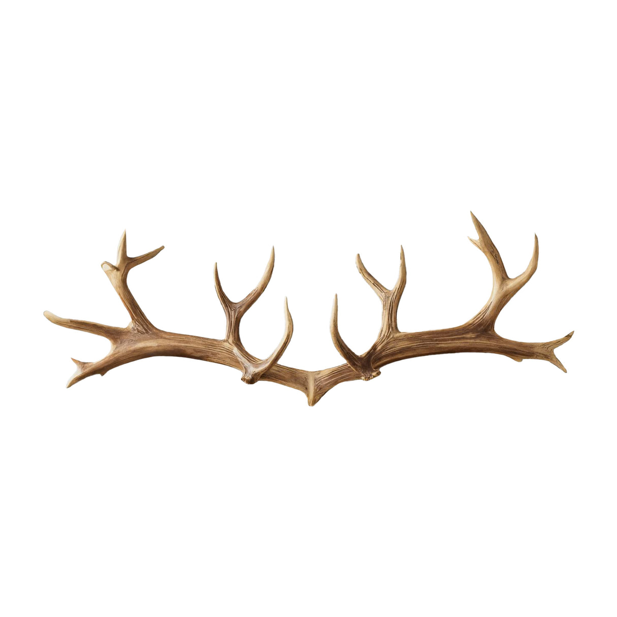 Antura Rustic Antler-Inspired Solid Wood Hook Rack