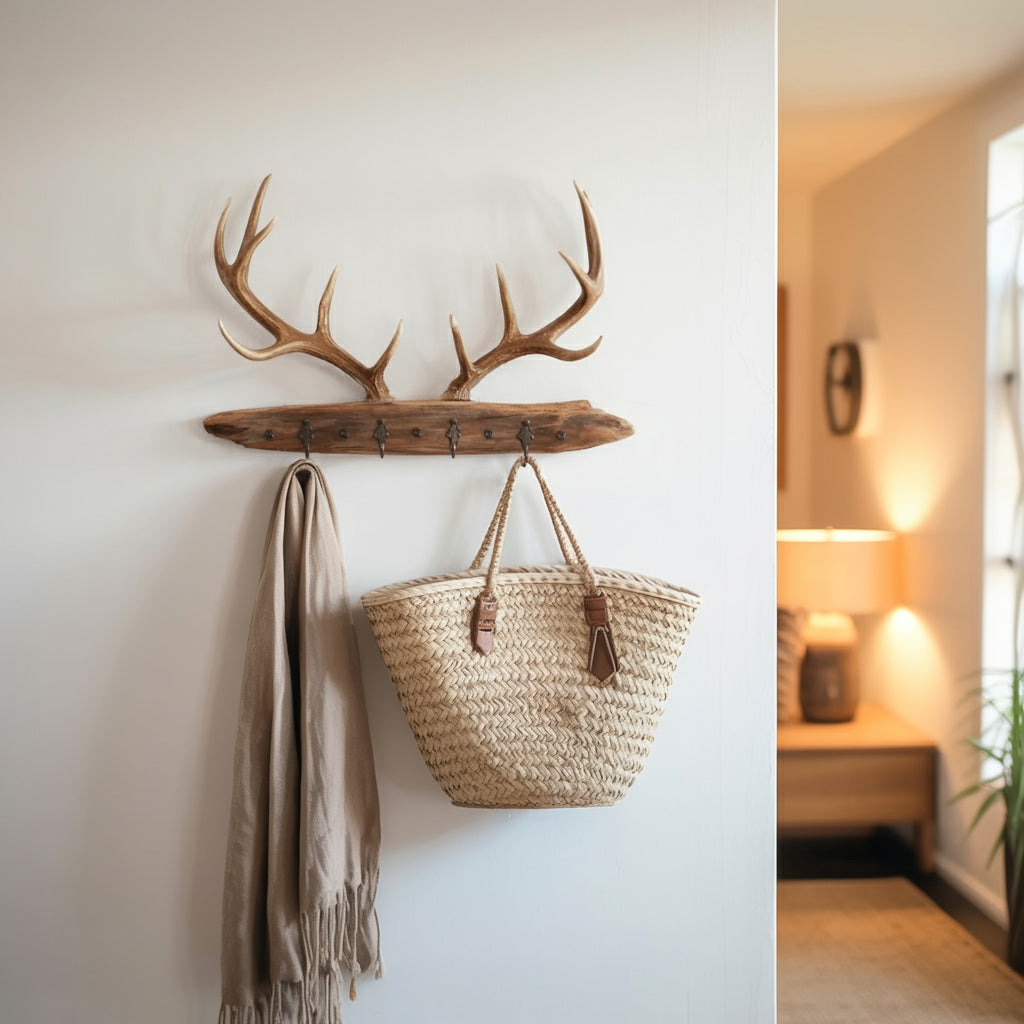 Antura Rustic Branchline Solid Wood Hook Rack