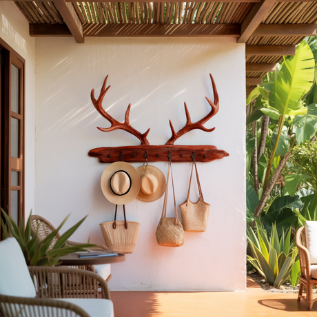 Antura Rustic Branchline Solid Wood Hook Rack