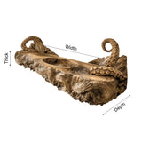 Aqualith Octopus Form Sculpted Solid Wood Floating Bathroom Vanity with Integrated Sink - Timberustic Floating Bathroom Vanity with Integrated Sink