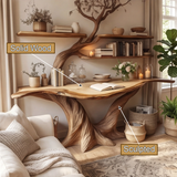 Arbelle Sculpted Solid Wood Console Table with Shelves - Timberustic Console Table with Shelves