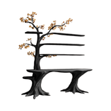 Arbelle Solid Wood Console Table with Shelves Black - Timberustic Console Table with Shelves