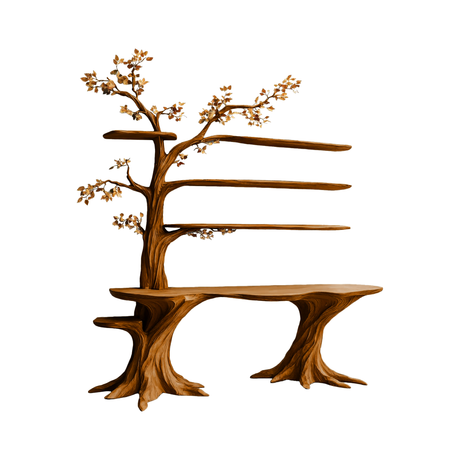 Arbelle Solid Wood Console Table with Shelves Brown - Timberustic Console Table with Shelves