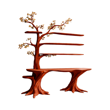 Arbelle Solid Wood Console Table with Shelves Mahogany - Timberustic Console Table with Shelves