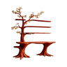 Arbelle Solid Wood Console Table with Shelves Mahogany - Timberustic Console Table with Shelves
