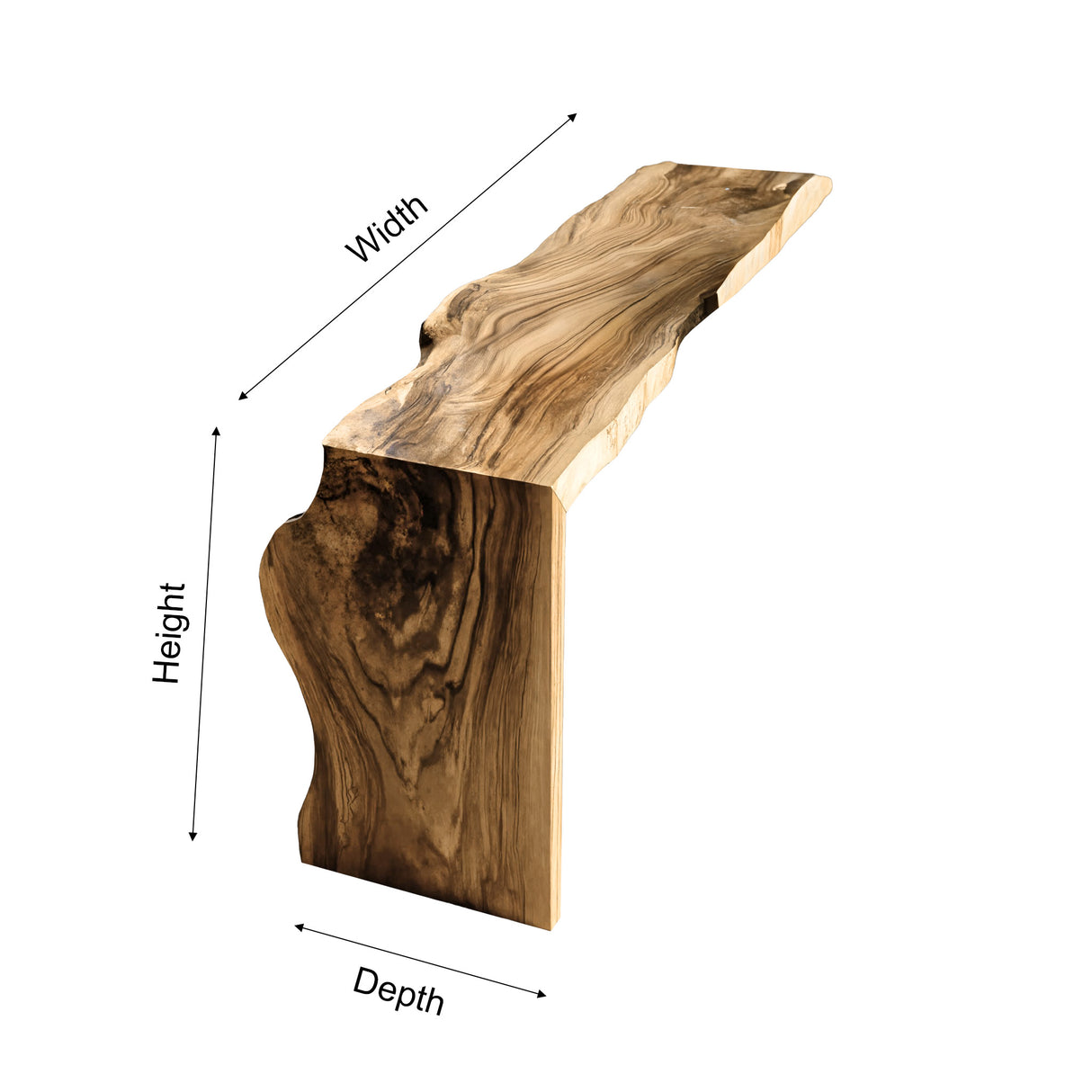 Arbor Edge Solid Wood Sofa Arm Table - Timberustic Sofa Arm Table