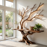 Arboraith Sculpted Solid Wood Console Table SPA938511