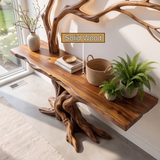 Arboraith Sculpted Solid Wood Console Table SPA938511