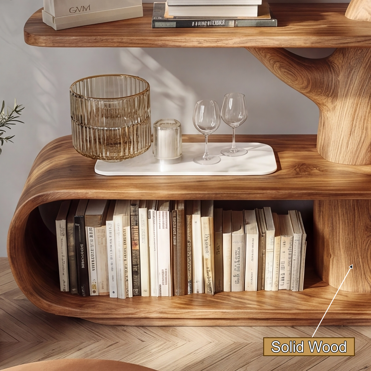 Arborcrest Handcrafted Solid Wood Tree Bookshelf - Timberustic Tree Bookshelf