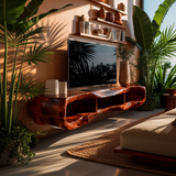 Arborcrest Sculpted Solid Wood TV Console