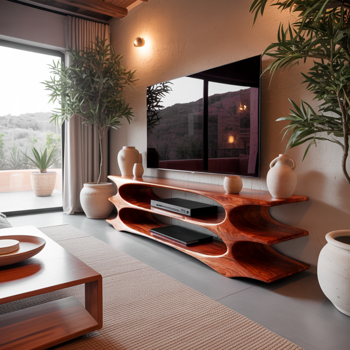 Arborcrest Triplewave Solid Wood TV Console