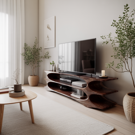 Arborcrest Triplewave Solid Wood TV Console