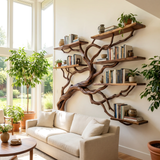 Arbordrift Handcrafted Solid Wood Tree Bookshelf