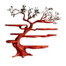 Arborealis Sculpted Solid Wood Tree Bookshelf Mahogany - Timberustic Tree Bookshelf