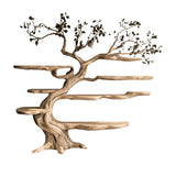 Arborealis Sculpted Solid Wood Tree Bookshelf Natural Oak - Timberustic Tree Bookshelf