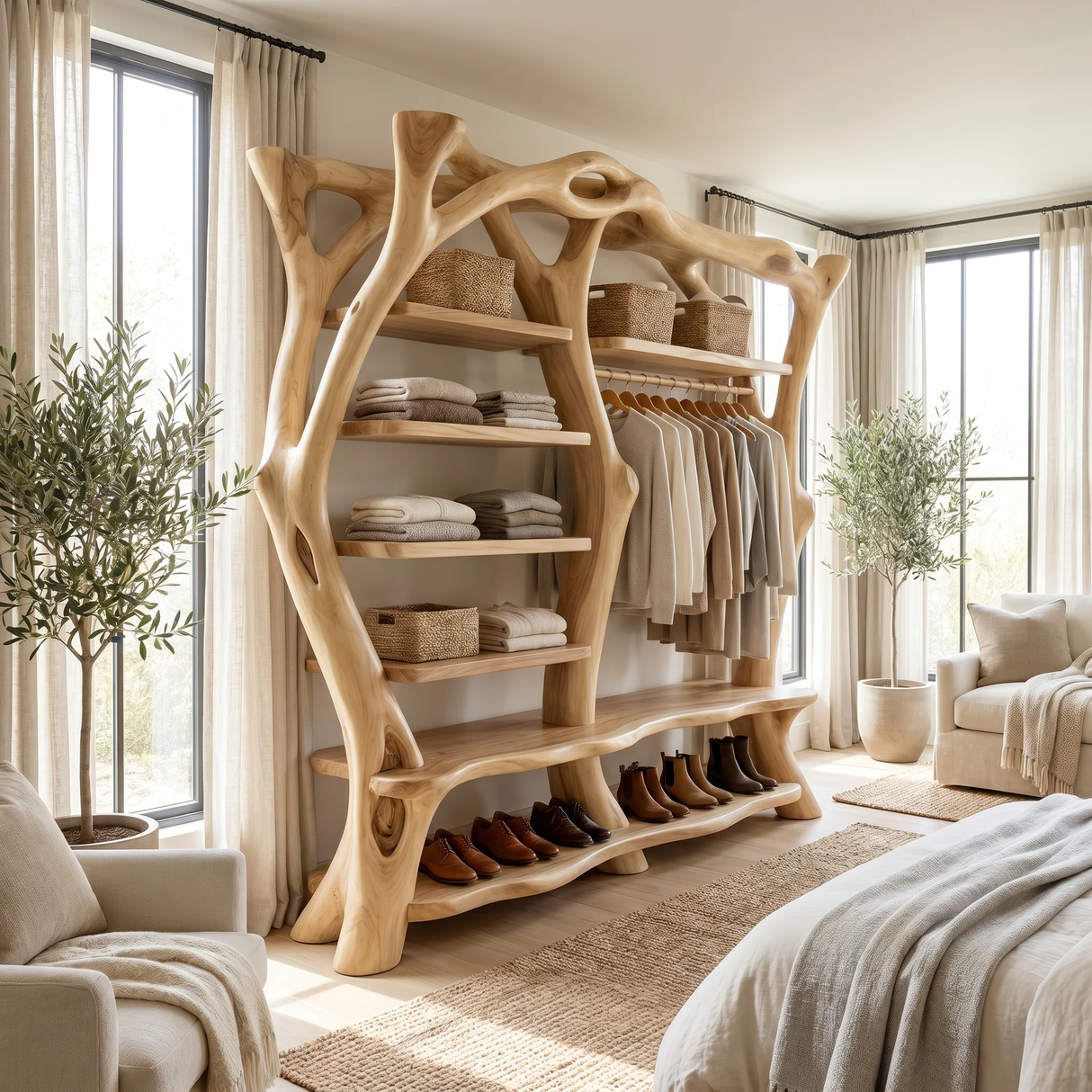 Arborel Handcrafted Solid Wood Entryway Organizer