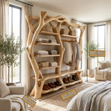 Arborel Handcrafted Solid Wood Entryway Organizer