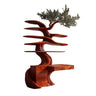 Arborell Organic Modern Tree Bookshelf with Drawers Mahogany - Timberustic Tree Bookshelf